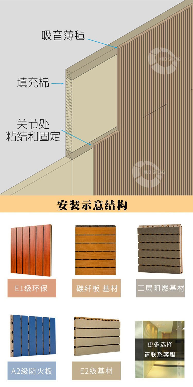 會(huì)議廳槽木吸音板安裝方式-5